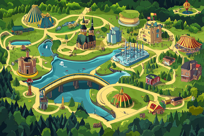 create a stunning vector map graphic
