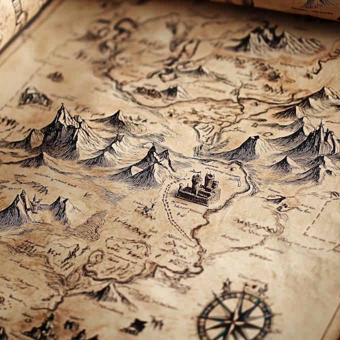 draw a custom map for fantasy, scifi, book or boardgame
