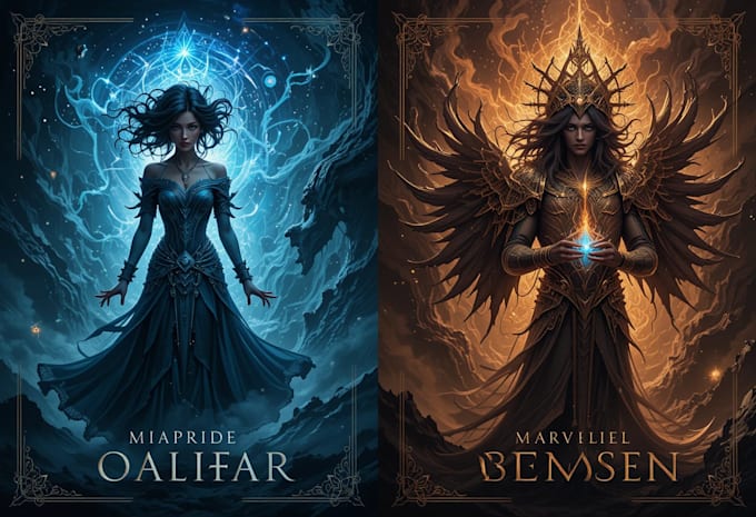 design fantasy, romance and sci fi book covers