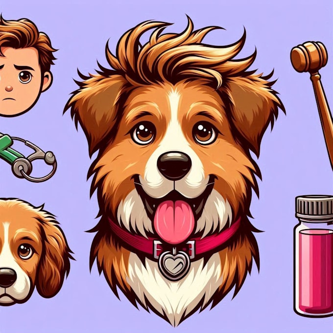design unique cartoon characters for merch,