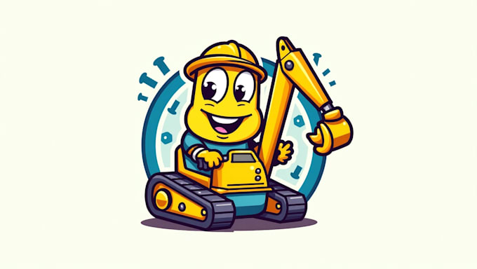 make high quality excavator logo with free source file