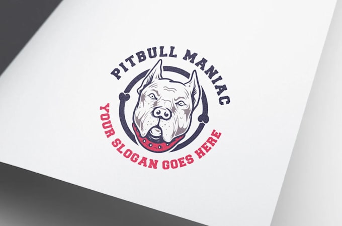create unique bulldog pitbull logo
