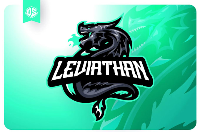 create esport mascot powerful leviathan logo