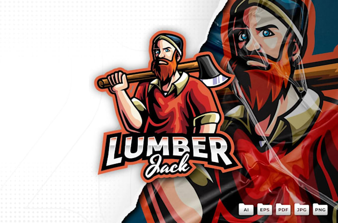 create colorful mascot sawmill logo
