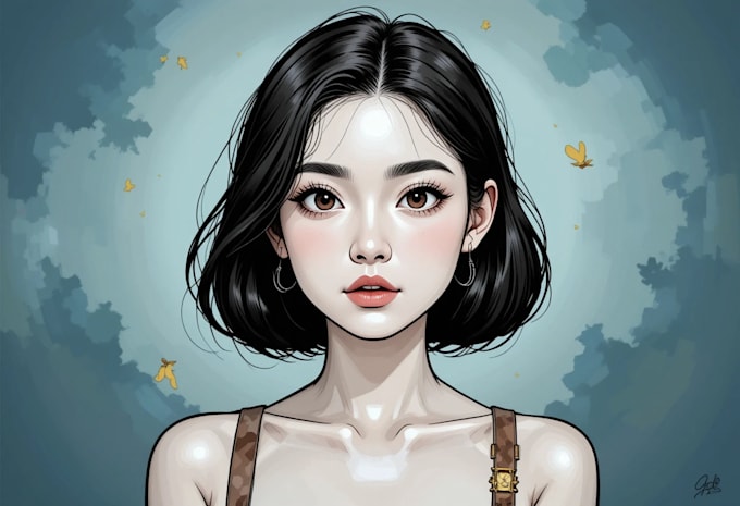 draw cartoon or realistic portrait illustration