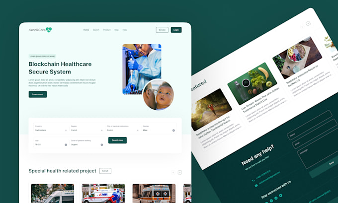 Do modern figma landing page ui, website ui ux design or redesign ...