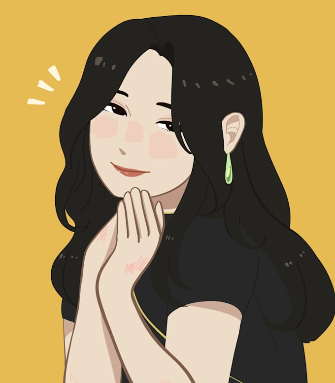 draw an flat character illustration for you