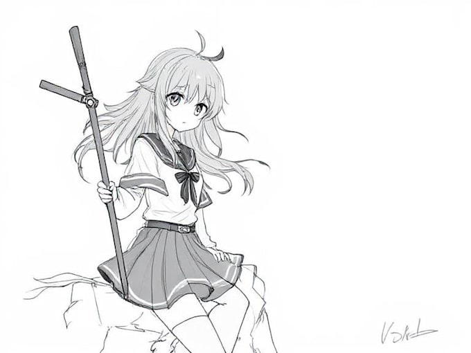 sketch commission anime art from just one theme word