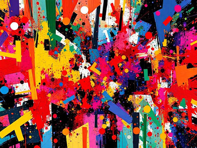 create abstract geometric digital art