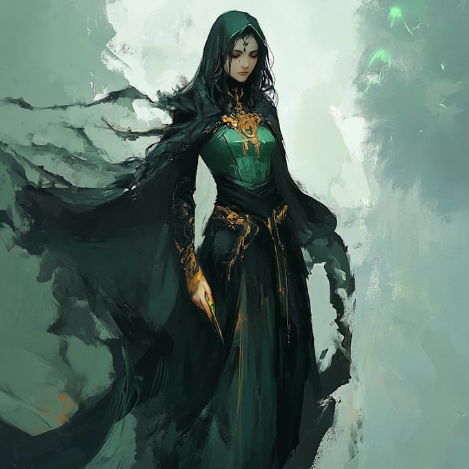 make artwork for fictional fantasy characters
