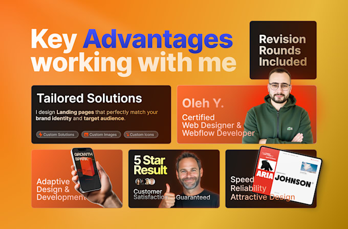 design and develop high converting webflow landing page