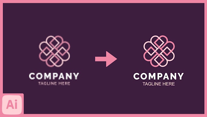 convert your pixelated logo into a high quality vector