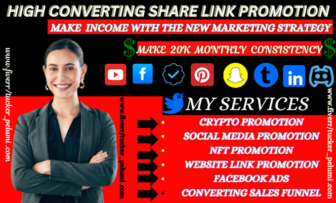 shoutout promote share link to fb, twitter active 80m USA UK nft crypto audience