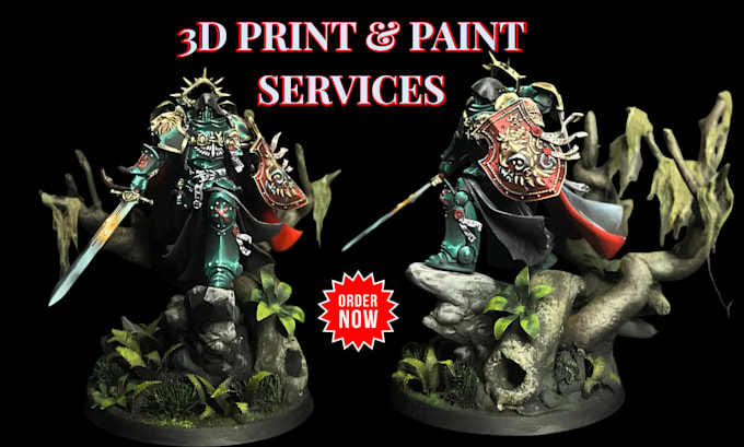 create custom 3d print and paint miniatures, figures, statues, cosplay props