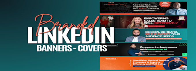 design a professional linkedin banner or cover image