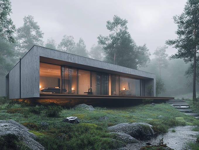 design interior, exterior, and landscape with realistic renders