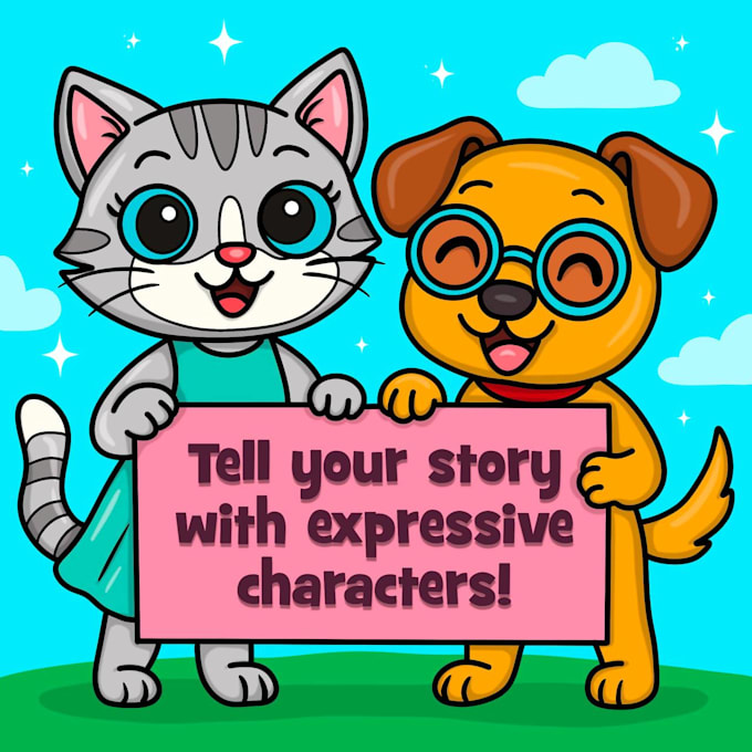 draw cute animal characters for childrens books
