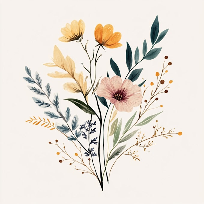 design feminine botanical boho logo
