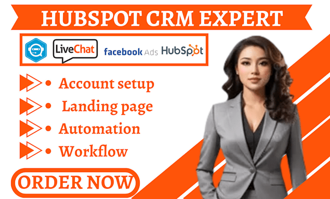 setup chatbot live chat hubspot email marketing crm facebook ads hubspot form