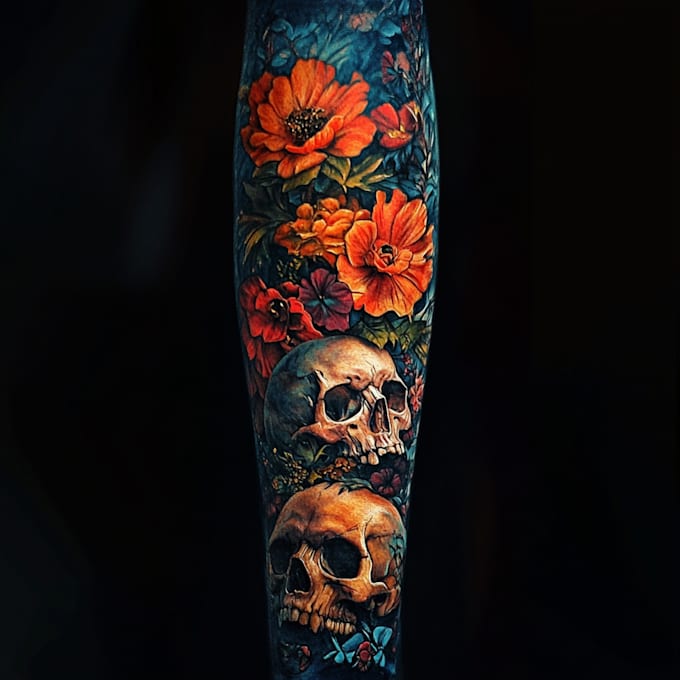 create an amazing realistic tattoo design