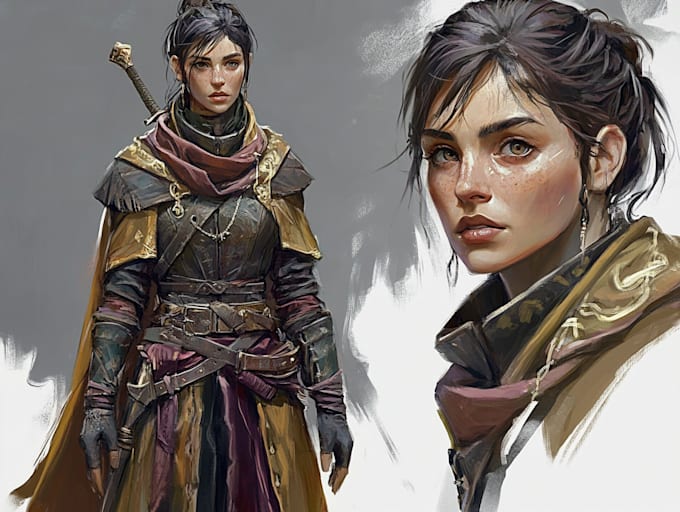 create a dnd art and d and d character for you