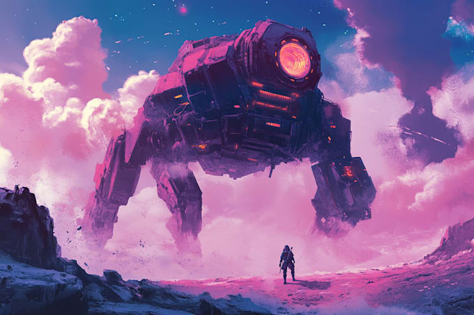 make dnd fantasy sci fi character or environment illustration