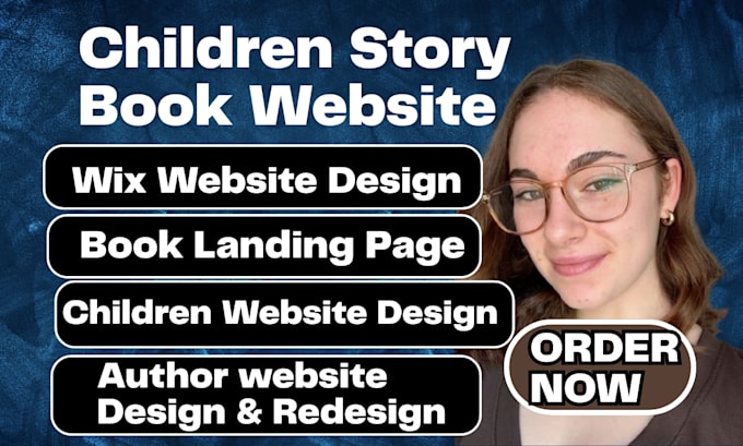 build stunning childrens story book author website, wix author website redesign