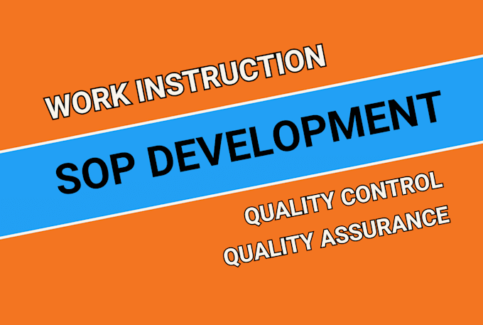 write standard operating procedures sop
