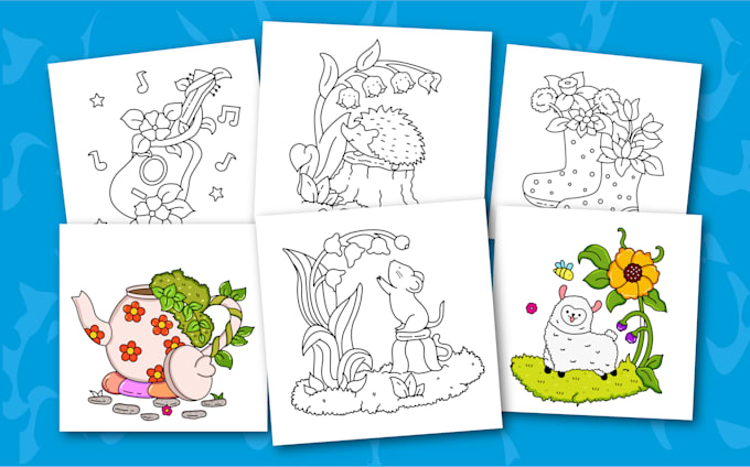 create a bold and easy coloring book for amazon KDP
