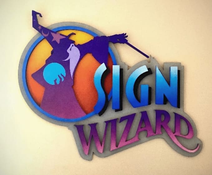 vintage wizard logo design retro