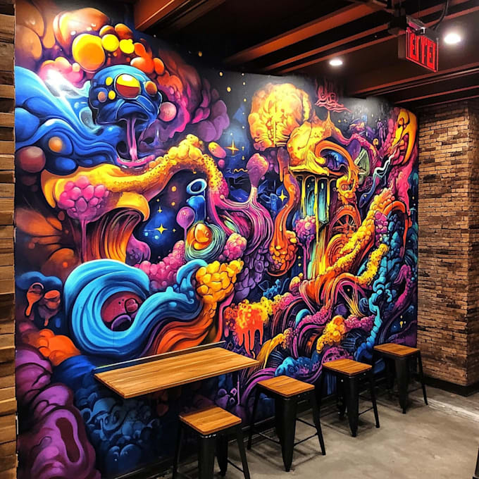 design graffiti designs, murals and wall arts