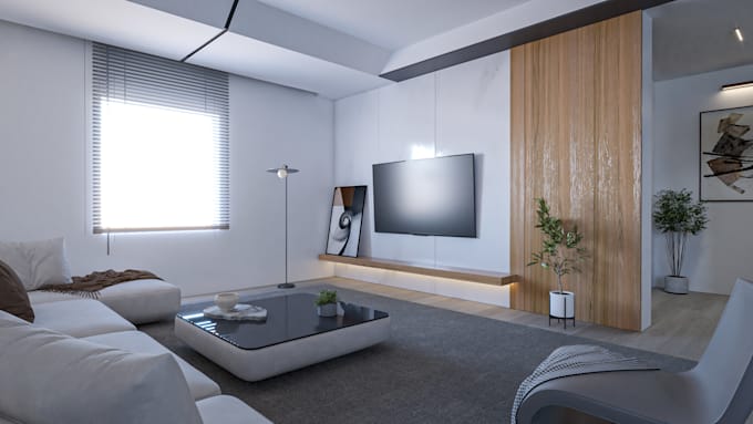 design and render interior, exterior by vray