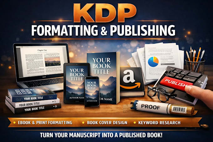 do amazon kdp book formatting, interior layout design, kindle ebook cover design