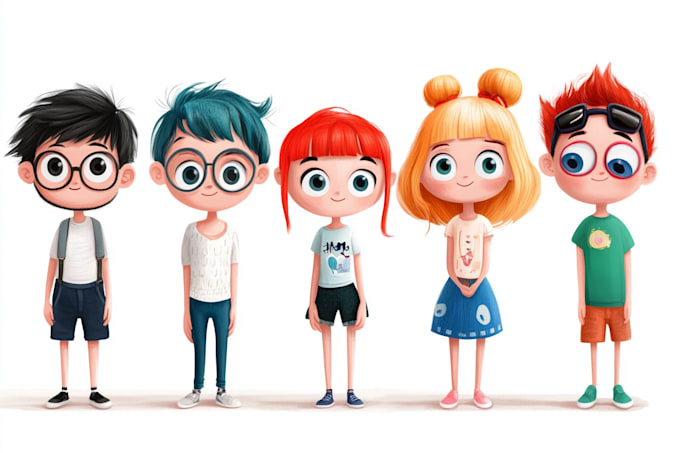 design cute cartoon characters