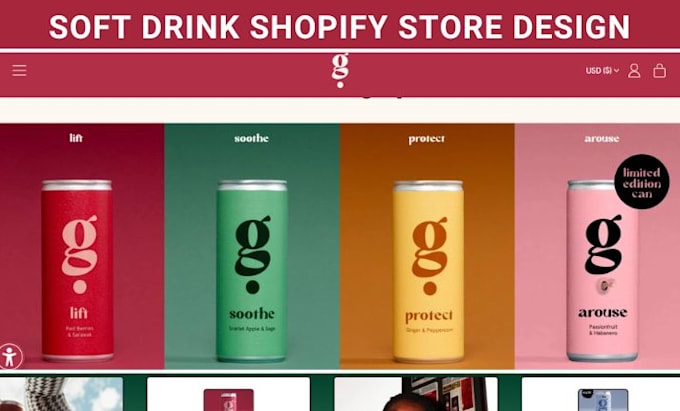 design soft drink shopify store soft drink website beverages store wine website