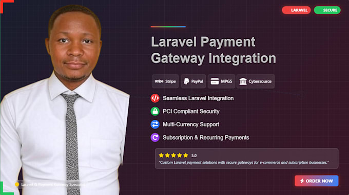 create secure laravel payment gateway integration for your website