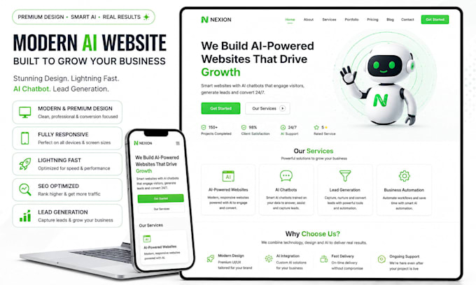 do ai website development with custom ai chatbot