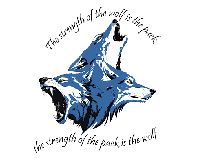 create superb wolf logo design