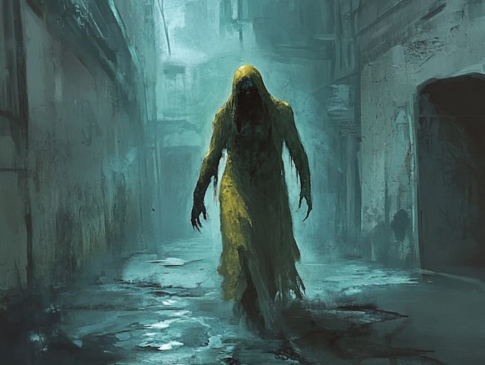 do sci fi horror and fantasy scene concept art illustrations
