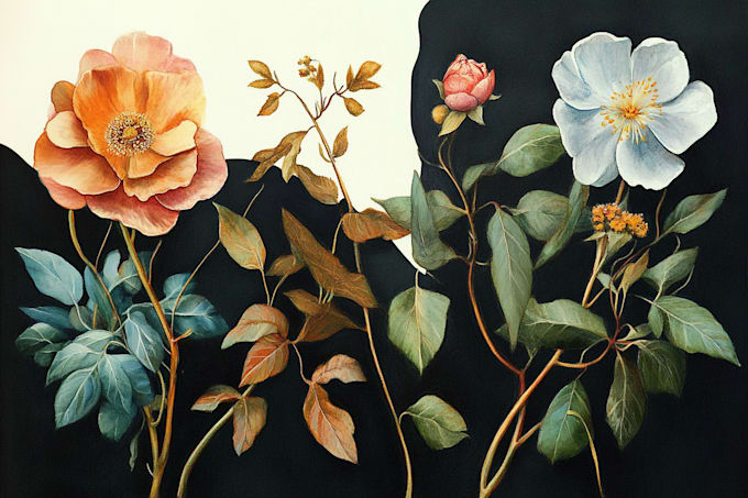 draw botanical illustration art for you
