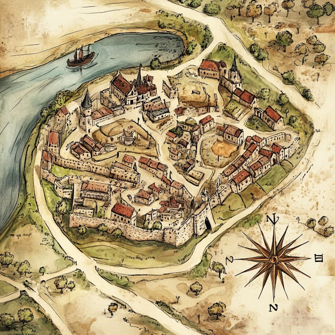 make a high quality high detail fantasy map