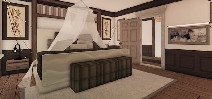 design and build a custom interior in bloxburg