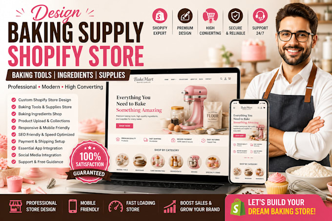 baking supply shopify store baking tools website baking ingredient shopify store