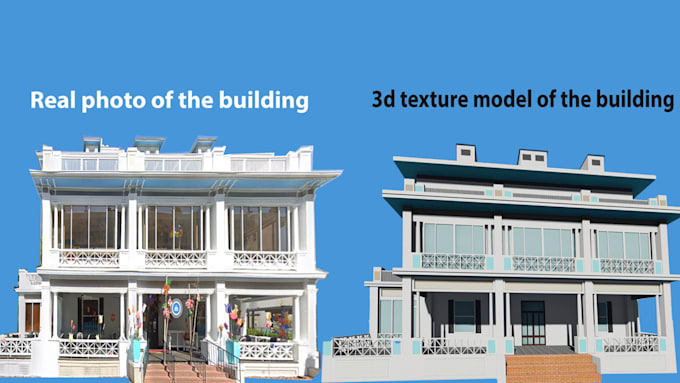 make low poly 3d city texture models