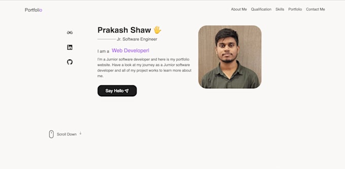 develop interactive frontend website using HTML, CSS, javascript
