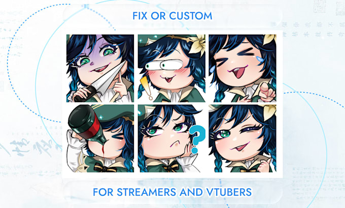 create cute unique HQ emotes for you