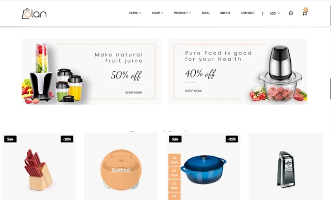 design money making cookware shopify kitchenware store kitchen utensils website