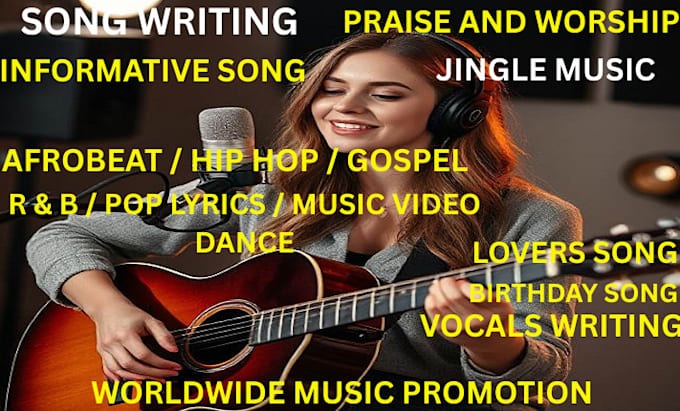 make worldwide music promotion female songwriter worship song dance video lyrics