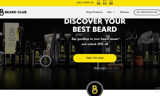 build high converting beard oil website beard grooming shopify store beard care
