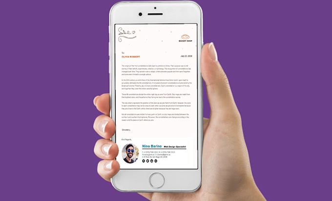 design professional clickable HTML email signature
